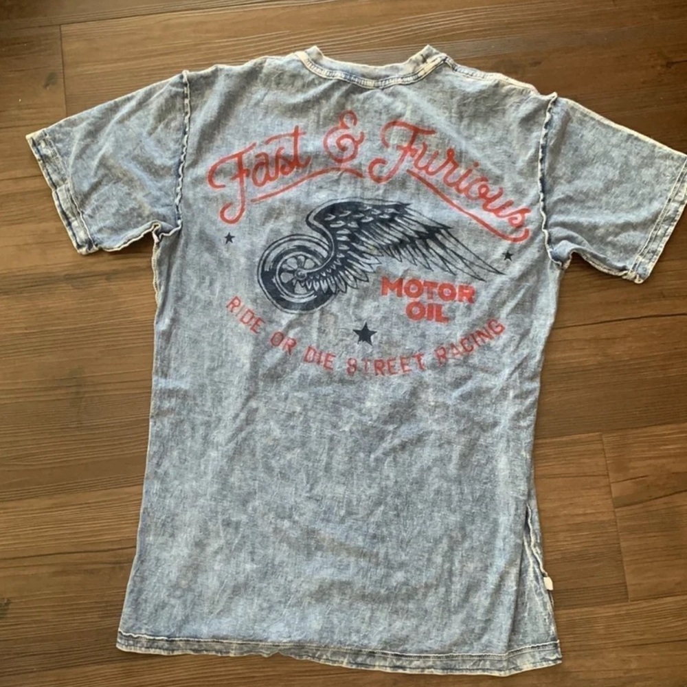 Affliction Fast & Furious Reversible Graphic T-Shirt Size Medium. Price firm